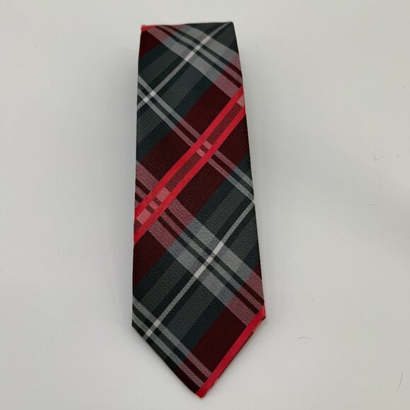 SPARKS John Sparks Mens Striped Tartan Holiday Tie Preppy Argyle - Picture 1 of 9